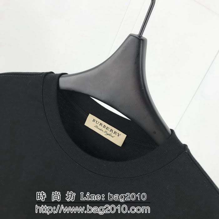 BURBERRY巴寶莉 19ss 限時24小時 BBR x Riccardo Tisci 限量專屬標識 黑色短袖T恤 男女同款 ydi1794